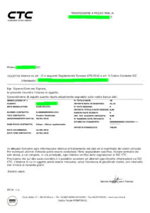 ESEMPIO VISURA CTC