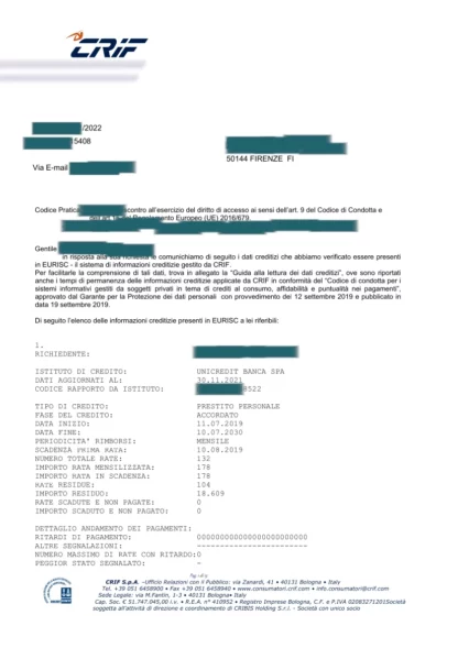 CRIF PRESTITO PERSONALE