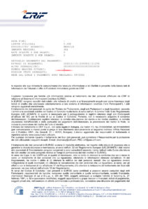 CRIF ESEMPIO RITARDI DI PAGAMENTO
