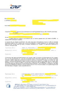 ESEMPIO CRIF AZIENDA NEGATIVA