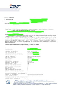 CRIF ESEMPIO DATI POSITIVI