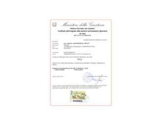 CERTIFICATO DELL'ANAGRAFE DELLE SANZIONI AMMINISTRATIVE