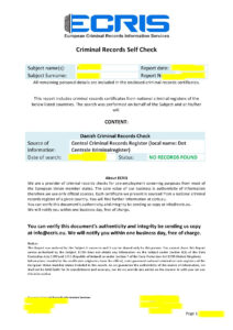 EUROPEAN CRIMINAL RECORDS INFORMATION SYSTEM | ECRIS