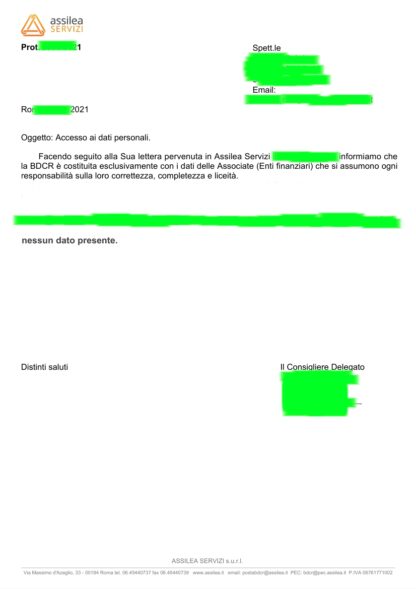 VISURE ASSILEA EXPERIAN CTC