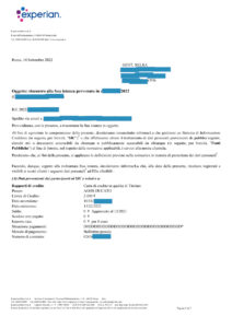 EXPERIAN NEGATIVA