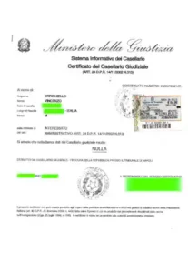CASELLARIO GIUDIZIALE ESEMPIO REALE