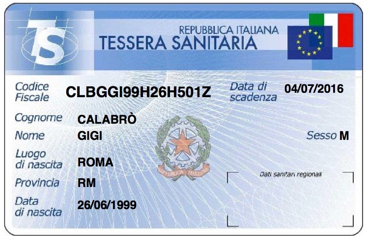RICHIESTA TESSERA SANITARIA ONLINE