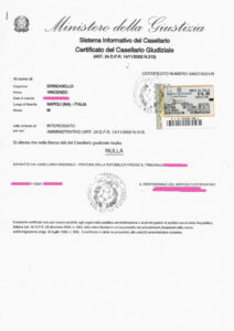AUTOCERTIFICAZIONE CARICHI PENDENTI