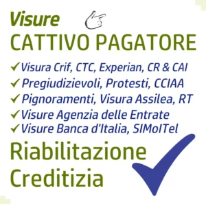 VISURE CATTIVO PAGATORE